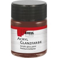 KREUL Acryl Glanzfarbe, 50 ml - Dunkelbraun von Braun
