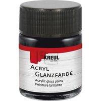 KREUL Acryl Glanzfarbe, 50 ml - Schwarz von Schwarz