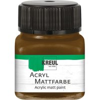 KREUL Acryl Mattfarbe, 20 ml - Dunkelbraun von Braun