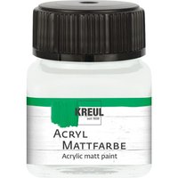 KREUL Acryl Mattfarbe, 20 ml - Pastell-Weiß von Weiß