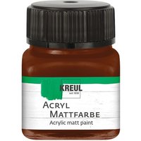 KREUL Acryl Mattfarbe, 20 ml - Schokobraun von Braun