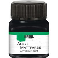 KREUL Acryl Mattfarbe, 20 ml - Schwarz von Schwarz