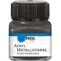 KREUL Acryl Metallicfarbe, 20 ml - Anthrazit von Schwarz