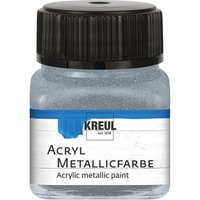 KREUL Acryl Metallicfarbe, 20 ml - Silber von Silber
