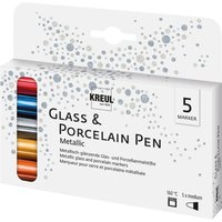 KREUL PorcelainPen metallic 160°C, 5er-Set von Multi