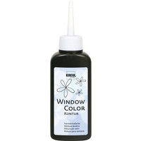 KREUL Window Color Konturenfarbe, 80 ml - Schwarz von Schwarz