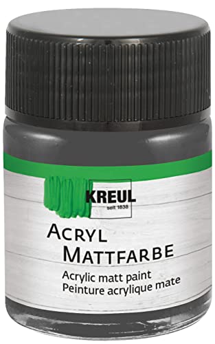 KREUL Acrylfarbe 50 ml Mattfarbe Malfarbe Bastelfarbe Graphitgrau von Kreul