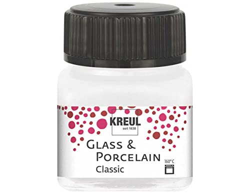 KREUL 16238 - Glass & Porcelain Classic metallic perlmuttweiß, im 20 ml Glas, brillante Glas- und Porzellanmalfarbe auf Wasserbasis, schnelltrocknend, deckend KREUL 16238 - Glass & Porcelain Classic metallic perlmuttweiß, im 20 ml Glas, brillante Glas- und Porzellanmalfarbe auf Wasserbasis, schnelltrocknend, deckend von Kreul
