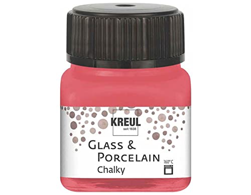 KREUL 16634 - Glass & Porcelain Chalky Cozy Red, 20 ml Glas, sanft - matte Glas- und Porzellanmalfarbe auf Wasserbasis, schnelltrocknend, deckend KREUL 16634 - Glass & Porcelain Chalky Cozy Red, 20 ml Glas, sanft - matte Glas- und Porzellanmalfarbe auf Wasserbasis, schnelltrocknend, deckend von Kreul