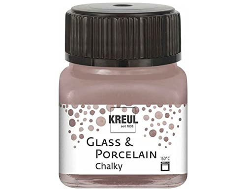 KREUL 16642 - Glass & Porcelain Chalky Mild Mocca, 20 ml Glas, sanft - matte Glas- und Porzellanmalfarbe auf Wasserbasis, schnelltrocknend, deckend KREUL 16642 - Glass & Porcelain Chalky Mild Mocca, 20 ml Glas, sanft - matte Glas- und Porzellanmalfarbe auf Wasserbasis, schnelltrocknend, deckend von Kreul