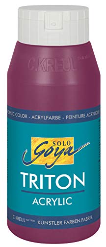 KREUL 17021 - Solo Goya Triton Acrylfarbe bordeaux, 750 ml Flasche, schnell und matt trocknend, Farbe auf Wasserbasis, in Studioqualität, vielseitig einsetzbar, gut deckend und ergiebig KREUL 17021 - Solo Goya Triton Acrylfarbe bordeaux, 750 ml Flasche, schnell und matt trocknend, Farbe auf Wasserbasis, in Studioqualität, vielseitig einsetzbar, gut deckend und ergiebig von Kreul
