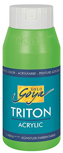 KREUL 17022 - Solo Goya Triton Acrylfarbe gelbgrün, 750 ml Flasche, schnell und matt trocknend, Farbe auf Wasserbasis, in Studioqualität, vielseitig einsetzbar, gut deckend und ergiebig KREUL 17022 - Solo Goya Triton Acrylfarbe gelbgrün, 750 ml Flasche, schnell und matt trocknend, Farbe auf Wasserbasis, in Studioqualität, vielseitig einsetzbar, gut deckend und ergiebig von Kreul