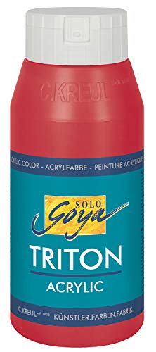 KREUL 17024 - Solo Goya Triton Acrylfarbe karmin, 750 ml Flasche, schnell und matt trocknend, Farbe auf Wasserbasis, in Studioqualität, vielseitig einsetzbar, gut deckend und ergiebig KREUL 17024 - Solo Goya Triton Acrylfarbe karmin, 750 ml Flasche, schnell und matt trocknend, Farbe auf Wasserbasis, in Studioqualität, vielseitig einsetzbar, gut deckend und ergiebig von Kreul