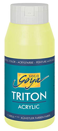 KREUL 17038 - Solo Goya Triton Acrylfarbe lichtgrün, 750 ml Flasche, schnell und matt trocknend, Farbe auf Wasserbasis, in Studioqualität, vielseitig einsetzbar, gut deckend und ergiebig KREUL 17038 - Solo Goya Triton Acrylfarbe lichtgrün, 750 ml Flasche, schnell und matt trocknend, Farbe auf Wasserbasis, in Studioqualität, vielseitig einsetzbar, gut deckend und ergiebig von Kreul