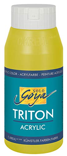 KREUL 17045 - Solo Goya Triton Acrylfarbe olivgrün hell, 750 ml Flasche, schnell und matt trocknend, Farbe auf Wasserbasis, in Studioqualität, vielseitig einsetzbar, gut deckend und ergiebig KREUL 17045 - Solo Goya Triton Acrylfarbe olivgrün hell, 750 ml Flasche, schnell und matt trocknend, Farbe auf Wasserbasis, in Studioqualität, vielseitig einsetzbar, gut deckend und ergiebig von Kreul