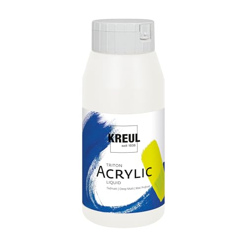 KREUL 17075 17075-Triton Acrylic Liquid Titanweiß 750 ml, Hochwertige Künstler-Acrylfarbe in Studienqualität mit leicht fließendem Charakter, tiefmatt auftrocknend KREUL 17075 17075-Triton Acrylic Liquid Titanweiß 750 ml, Hochwertige Künstler-Acrylfarbe in Studienqualität mit leicht fließendem Charakter, tiefmatt auftrocknend von Kreul