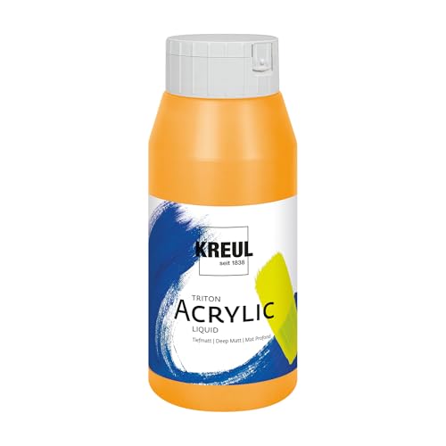 KREUL 17076 Triton Acrylic Liquid Indischgelb 750 ml, Hochwertige Künstler-Acrylfarbe in Studienqualität mit leicht fließendem Charakter, tiefmatt auftrocknend KREUL 17076 Triton Acrylic Liquid Indischgelb 750 ml, Hochwertige Künstler-Acrylfarbe in Studienqualität mit leicht fließendem Charakter, tiefmatt auftrocknend von Kreul