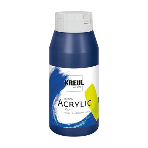 KREUL 17080 Triton Acrylic Liquid Phthaloblau 750 ml, Hochwertige Künstler-Acrylfarbe in Studienqualität mit leicht fließendem Charakter, tiefmatt auftrocknend KREUL 17080 Triton Acrylic Liquid Phthaloblau 750 ml, Hochwertige Künstler-Acrylfarbe in Studienqualität mit leicht fließendem Charakter, tiefmatt auftrocknend von Kreul