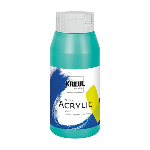 KREUL 17081 17081-Triton Acrylic Liquid Kobalttürkis 750 ml, Hochwertige Künstler-Acrylfarbe in Studienqualität mit leicht fließendem Charakter, tiefmatt auftrocknend KREUL 17081 17081-Triton Acrylic Liquid Kobalttürkis 750 ml, Hochwertige Künstler-Acrylfarbe in Studienqualität mit leicht fließendem Charakter, tiefmatt auftrocknend von Kreul