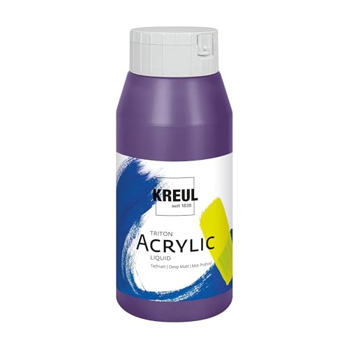 KREUL 17088 - Triton Acrylic Liquid Violett 750 ml, Hochwertige Künstler-Acrylfarbe in Studienqualität mit leicht fließendem Charakter, tiefmatt auftrocknend KREUL 17088 - Triton Acrylic Liquid Violett 750 ml, Hochwertige Künstler-Acrylfarbe in Studienqualität mit leicht fließendem Charakter, tiefmatt auftrocknend von Kreul