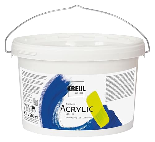 KREUL 17234 17234-Triton Acrylic Liquid Titanweiß 2500 ml, Hochwertige Künstler-Acrylfarbe in Studienqualität mit leicht fließendem Charakter, tiefmatt auftrocknend KREUL 17234 17234-Triton Acrylic Liquid Titanweiß 2500 ml, Hochwertige Künstler-Acrylfarbe in Studienqualität mit leicht fließendem Charakter, tiefmatt auftrocknend von Kreul