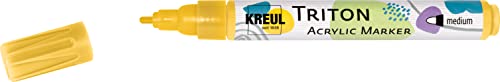 KREUL 17710 - Triton Acrylic Marker medium, Maisgelb, Stichstärke 1 bis 3 mm, für Linien und Schriften, seidenmatt auftrocknend, hohe Farbintensität, wetterfest auf saugenden Untergründen KREUL 17710 - Triton Acrylic Marker medium, Maisgelb, Stichstärke 1 bis 3 mm, für Linien und Schriften, seidenmatt auftrocknend, hohe Farbintensität, wetterfest auf saugenden Untergründen von Kreul
