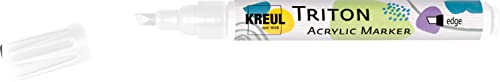 KREUL 17817 - Triton Acrylic Marker edge, weiß, Keilspitze, Strichstärke circa 1 bis 4 mm, auf Wasserbasis, Acrylmarker zur Gestaltung von Papier, Holz, Stein und vielem mehr KREUL 17817 - Triton Acrylic Marker edge, weiß, Keilspitze, Strichstärke circa 1 bis 4 mm, auf Wasserbasis, Acrylmarker zur Gestaltung von Papier, Holz, Stein und vielem mehr von Kreul