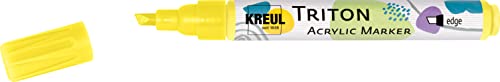 KREUL 17826 - Triton Acrylic Marker edge, zitron, Keilspitze, Strichstärke circa 1 bis 4 mm, auf Wasserbasis, Acrylmarker zur Gestaltung von Papier, Holz, Stein und vielem mehr KREUL 17826 - Triton Acrylic Marker edge, zitron, Keilspitze, Strichstärke circa 1 bis 4 mm, auf Wasserbasis, Acrylmarker zur Gestaltung von Papier, Holz, Stein und vielem mehr von Kreul