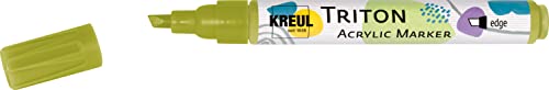 KREUL 17845 - Triton Acrylic Marker edge, olivgrün hell, Keilspitze, Strichstärke circa 1 bis 4 mm, auf Wasserbasis, Acrylmarker zur Gestaltung von Papier, Holz, Stein und vielem mehr KREUL 17845 - Triton Acrylic Marker edge, olivgrün hell, Keilspitze, Strichstärke circa 1 bis 4 mm, auf Wasserbasis, Acrylmarker zur Gestaltung von Papier, Holz, Stein und vielem mehr von Kreul
