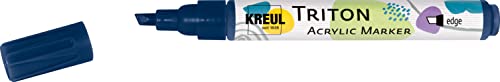 KREUL 17848 - Triton Acrylic Marker Edge, Dunkelblau, Stichstärke 1 bis 4 mm, mit Edge-Spitze als Allrounder, seidenmatt auftrocknend, hohe Farbintensität, wetterfest auf saugenden Untergründen KREUL 17848 - Triton Acrylic Marker Edge, Dunkelblau, Stichstärke 1 bis 4 mm, mit Edge-Spitze als Allrounder, seidenmatt auftrocknend, hohe Farbintensität, wetterfest auf saugenden Untergründen von Kreul