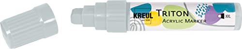 KREUL 17929 - Triton Acrylic Marker XXL, silber, Strichstärke circa 15 mm, auf Wasserbasis, seidenmatt auftrocknend, Acrylmalstift zur Gestaltung von Papier, Holz, Stein und vielem mehr KREUL 17929 - Triton Acrylic Marker XXL, silber, Strichstärke circa 15 mm, auf Wasserbasis, seidenmatt auftrocknend, Acrylmalstift zur Gestaltung von Papier, Holz, Stein und vielem mehr von Kreul