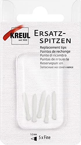 KREUL 17981 - Ersatz-Spitzen Fine, 5 Stück, Strichstärke 1 bis 2 mm, geeignet für KREUL Triton Acrylic Marker, SOLO GOYA Masking Marker, Glass & Porcelain Pen, Textil Marker Opak fine KREUL 17981 - Ersatz-Spitzen Fine, 5 Stück, Strichstärke 1 bis 2 mm, geeignet für KREUL Triton Acrylic Marker, SOLO GOYA Masking Marker, Glass & Porcelain Pen, Textil Marker Opak fine von Kreul