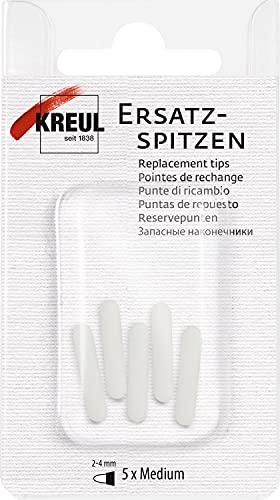 KREUL 17983 - Ersatz-Spitzen Medium, 5 Stück, Strichstärke 2 - 4 mm, geeignet für Triton Acrylic Marker, SOLO GOYA Masking Marker, Acryl Metallic/Matt Marker, Textil Marker Opak, Chalky Kreidemarker KREUL 17983 - Ersatz-Spitzen Medium, 5 Stück, Strichstärke 2 - 4 mm, geeignet für Triton Acrylic Marker, SOLO GOYA Masking Marker, Acryl Metallic/Matt Marker, Textil Marker Opak, Chalky Kreidemarker von Kreul
