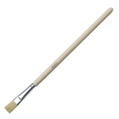 KREUL 201412 - Solo Goya Künstlerpinsel Borste, Pinsel mit Besatz aus weißer Chinaborste, für Studenten und Einsteiger geeignet, naturbelassener Stiel, Flachpinsel Größe 12 KREUL 201412 - Solo Goya Künstlerpinsel Borste, Pinsel mit Besatz aus weißer Chinaborste, für Studenten und Einsteiger geeignet, naturbelassener Stiel, Flachpinsel Größe 12 von Kreul