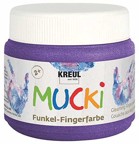 KREUL 23121 - Mucki schimmernde Funkel - Fingerfarbe, 150 ml in Zauber lila, auf Wasserbasis, parabenfrei, glutenfrei, laktosefrei und vegan, auswaschbar, vermalbar mit Pinsel und Fingern KREUL 23121 - Mucki schimmernde Funkel - Fingerfarbe, 150 ml in Zauber lila, auf Wasserbasis, parabenfrei, glutenfrei, laktosefrei und vegan, auswaschbar, vermalbar mit Pinsel und Fingern von Kreul