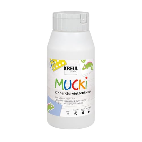KREUL 24392 - MUCKI Kinder-Serviettenkleber 750 ml - Auswaschbarer Kinder-Spezialkleber für Serviettentechnik mit sensitiven Eigenschaften KREUL 24392 - MUCKI Kinder-Serviettenkleber 750 ml - Auswaschbarer Kinder-Spezialkleber für Serviettentechnik mit sensitiven Eigenschaften von Kreul