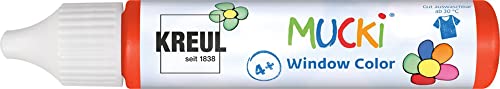 KREUL 24405 - Mucki Window Color, rot, 29 ml Pen, Fenstermalfarbe auf Wasserbasis, parabenfrei, glutenfrei, laktosefrei, vegan, leicht vermalbar, auswaschbar KREUL 24405 - Mucki Window Color, rot, 29 ml Pen, Fenstermalfarbe auf Wasserbasis, parabenfrei, glutenfrei, laktosefrei, vegan, leicht vermalbar, auswaschbar von Kreul