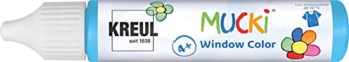 KREUL 24410 - Mucki Window Color, hellblau, 29 ml Pen, Fenstermalfarbe auf Wasserbasis, parabenfrei, glutenfrei, laktosefrei, vegan, leicht vermalbar, auswaschbar KREUL 24410 - Mucki Window Color, hellblau, 29 ml Pen, Fenstermalfarbe auf Wasserbasis, parabenfrei, glutenfrei, laktosefrei, vegan, leicht vermalbar, auswaschbar von Kreul