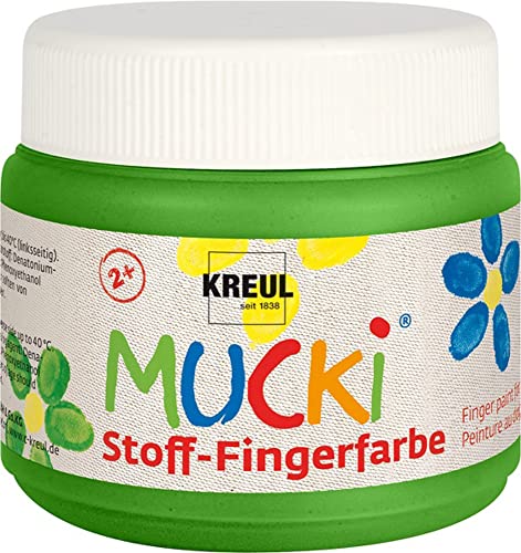 KREUL 28105 - Mucki leuchtkräftige Stoff - Fingerfarbe, 150 ml in grün, auf Wasserbasis, parabenfrei, glutenfrei, laktosefrei und vegan, optimal für die Anwendung mit Fingern und Händen KREUL 28105 - Mucki leuchtkräftige Stoff - Fingerfarbe, 150 ml in grün, auf Wasserbasis, parabenfrei, glutenfrei, laktosefrei und vegan, optimal für die Anwendung mit Fingern und Händen von Kreul