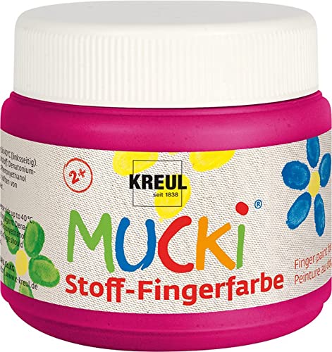 KREUL 28109 - Mucki leuchtkräftige Stoff - Fingerfarbe, 150 ml in pink, auf Wasserbasis, parabenfrei, glutenfrei, laktosefrei und vegan, optimal für die Anwendung mit Fingern und Händen KREUL 28109 - Mucki leuchtkräftige Stoff - Fingerfarbe, 150 ml in pink, auf Wasserbasis, parabenfrei, glutenfrei, laktosefrei und vegan, optimal für die Anwendung mit Fingern und Händen von Kreul