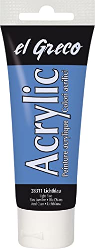 KREUL 28311 - El Greco Acrylic, 75 ml Tube in lichtblau, hochpigmentierte, glänzende Acrylfarbe in Studienqualität, buttrig vermalbar, für pastose Malerei KREUL 28311 - El Greco Acrylic, 75 ml Tube in lichtblau, hochpigmentierte, glänzende Acrylfarbe in Studienqualität, buttrig vermalbar, für pastose Malerei von Kreul