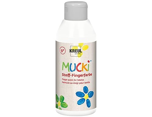 KREUL 28401 - Mucki leuchtkräftige Stoff - Fingerfarbe, 250 ml in weiß, auf Wasserbasis, parabenfrei, glutenfrei, laktosefrei und vegan, optimal für die Anwendung mit Fingern und Händen KREUL 28401 - Mucki leuchtkräftige Stoff - Fingerfarbe, 250 ml in weiß, auf Wasserbasis, parabenfrei, glutenfrei, laktosefrei und vegan, optimal für die Anwendung mit Fingern und Händen von Kreul