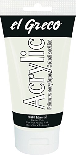 KREUL 28501 - El Greco Acrylic, 150 ml Tube in titanweiß, hochpigmentierte, glänzende Acrylfarbe in Studienqualität, buttrig vermalbar, für pastose Malerei KREUL 28501 - El Greco Acrylic, 150 ml Tube in titanweiß, hochpigmentierte, glänzende Acrylfarbe in Studienqualität, buttrig vermalbar, für pastose Malerei von Kreul