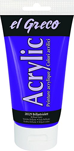 KREUL 28529 - El Greco Acrylic, 150 ml Tube in brillantviolett, hochpigmentierte, glänzende Acrylfarbe in Studienqualität, buttrig vermalbar, für pastose Malerei KREUL 28529 - El Greco Acrylic, 150 ml Tube in brillantviolett, hochpigmentierte, glänzende Acrylfarbe in Studienqualität, buttrig vermalbar, für pastose Malerei von Kreul