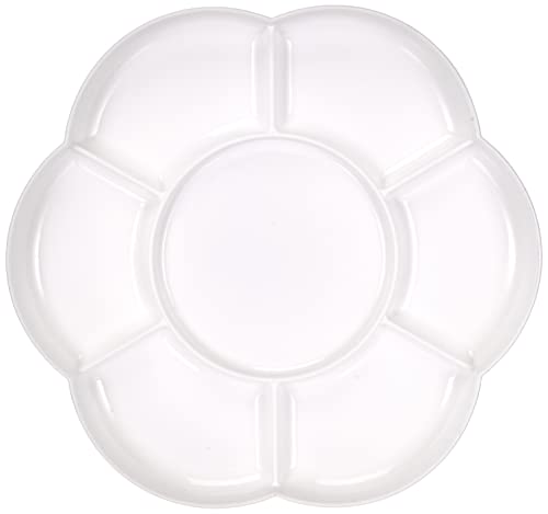 KREUL 41818 - Mischpalette aus Kunststoff in Blütenform, mit 7 Vertiefungen, Durchmesser ca. 17 cm, weiß, ideal zum Mischen von Farben KREUL 41818 - Mischpalette aus Kunststoff in Blütenform, mit 7 Vertiefungen, Durchmesser ca. 17 cm, weiß, ideal zum Mischen von Farben von Kreul