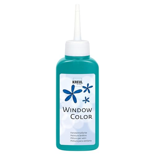 KREUL 42742 - Window Color türkis 80 ml, Fenstermalfarbe auf Wasserbasis, mit strukturierter Oberfläche, für Glas, Spiegel, Fliesen und andere glatte Flächen KREUL 42742 - Window Color türkis 80 ml, Fenstermalfarbe auf Wasserbasis, mit strukturierter Oberfläche, für Glas, Spiegel, Fliesen und andere glatte Flächen von Kreul