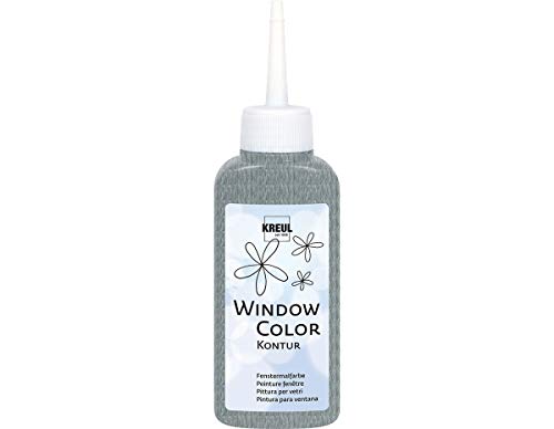 KREUL 42773 - Window Color Konturenfarbe, silber 80 ml, zur besseren Abgrenzung von Motiven, für glatte Oberflächen wie Glas, Spiegel und Fliesen KREUL 42773 - Window Color Konturenfarbe, silber 80 ml, zur besseren Abgrenzung von Motiven, für glatte Oberflächen wie Glas, Spiegel und Fliesen von Kreul