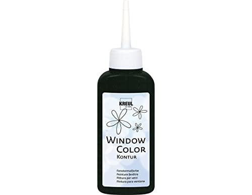 KREUL 42774 - Window Color Konturenfarbe, schwarz 80 ml, zur besseren Abgrenzung von Motiven, für glatte Oberflächen wie Glas, Spiegel und Fliesen KREUL 42774 - Window Color Konturenfarbe, schwarz 80 ml, zur besseren Abgrenzung von Motiven, für glatte Oberflächen wie Glas, Spiegel und Fliesen von Kreul