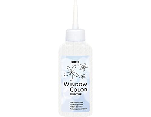KREUL 42775 - Window Color Konturenfarbe, weiß 80 ml, zur besseren Abgrenzung von Motiven, für glatte Oberflächen wie Glas, Spiegel und Fliesen KREUL 42775 - Window Color Konturenfarbe, weiß 80 ml, zur besseren Abgrenzung von Motiven, für glatte Oberflächen wie Glas, Spiegel und Fliesen von Kreul
