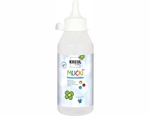 KREUL 42802 - Mucki Fensterkleber, 250 ml Flasche, parabenfrei, glutenfrei, laktosefrei, vegan, lösemittelfrei, geruchslos, auswaschbar, geeignet um Dekoration und Bastelarbeiten auf Fenster zu kleben KREUL 42802 - Mucki Fensterkleber, 250 ml Flasche, parabenfrei, glutenfrei, laktosefrei, vegan, lösemittelfrei, geruchslos, auswaschbar, geeignet um Dekoration und Bastelarbeiten auf Fenster zu kleben von Kreul